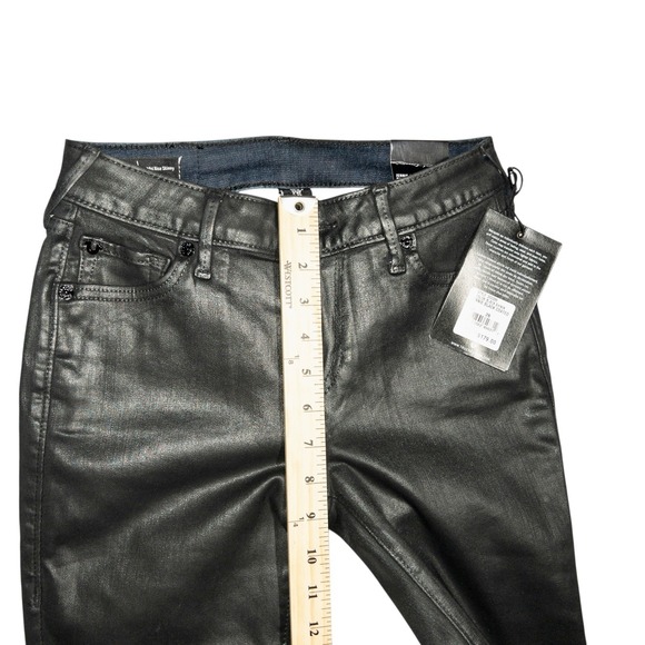 NWT True Religion Jennie Curvy Coated Leather Look Jeans Womens‎ 26 Skinny Denim - Picture 15 of 16
